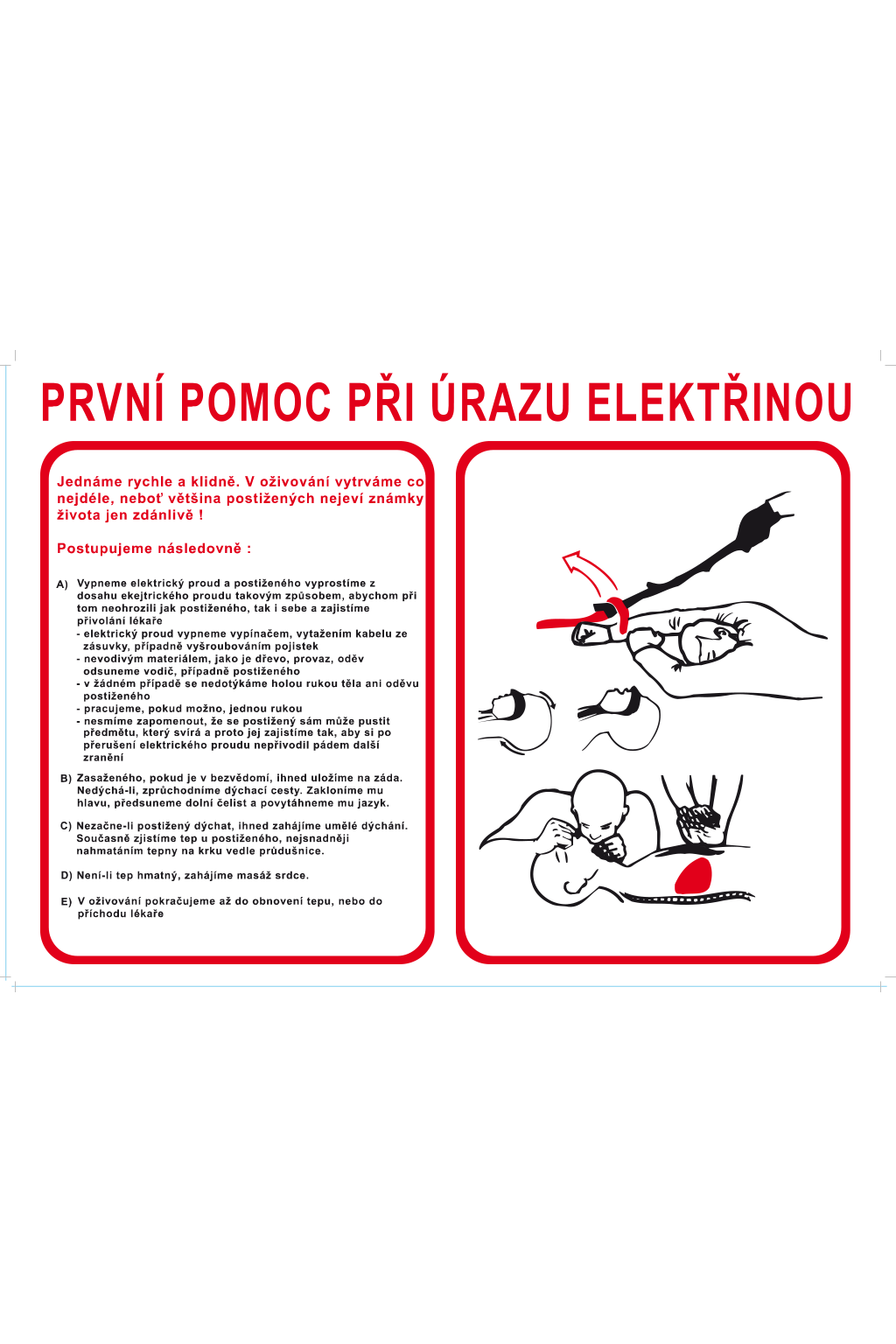 První pomoc při úrazu elektřinou