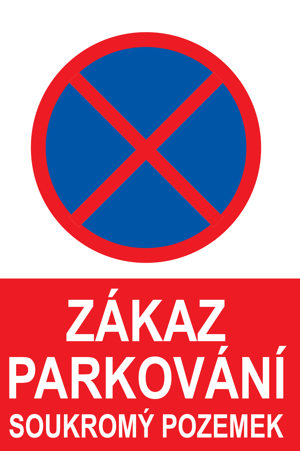 Zákaz parkování soukromý pozemek